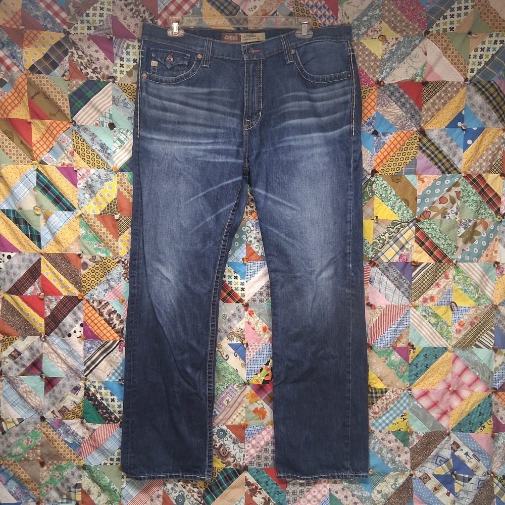 Big Star Pioneer Regular Boot Cut Dark Wash Jeans Size 40 Long Whiskered